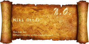 Niki Ottó névjegykártya