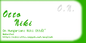 otto niki business card